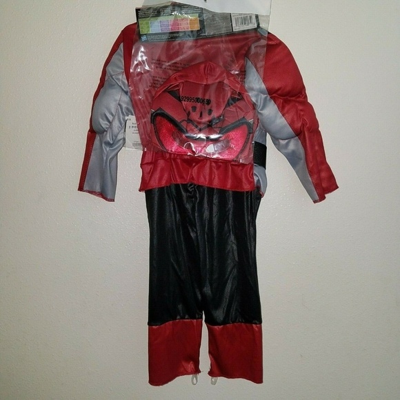 NEW Red Ranger Saban's Power Ranger Beast Morphers Halloween Costume 2T Toddler - Picture 5 of 8
